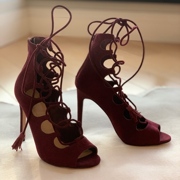 Lace up peep toe sandal - Picture 3 of 3